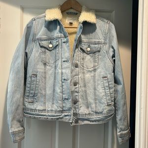 Universal Threads girls fleeced lined denim jacket size xs